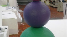 Painted Polystyrene Spheres