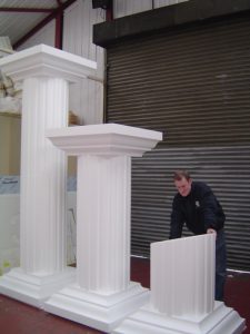 polystyrene columns uk