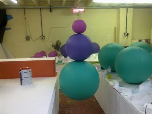 Large Painted Polystyrene Balls